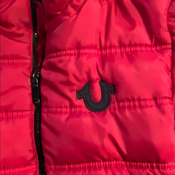 Red/Black True Religion Puffer Jacket